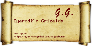Gyermán Grizelda névjegykártya